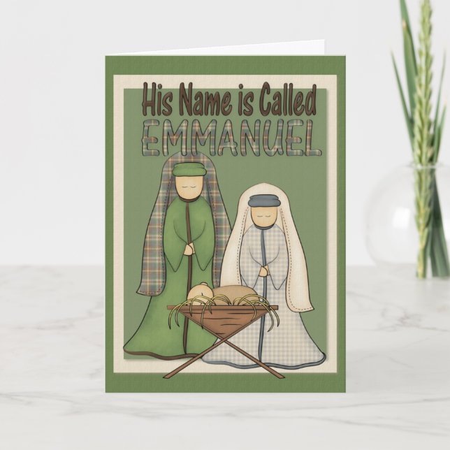 Son nom est carte de voeux de Noël d'Emmanuel (Devant)