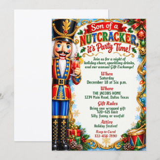 Son of a Nutcracker It's Party Time Invitation