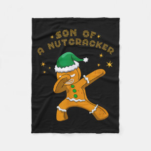 Son Of A Nutcracker Pajamas Christmas Gingerbread Fleece Blanket