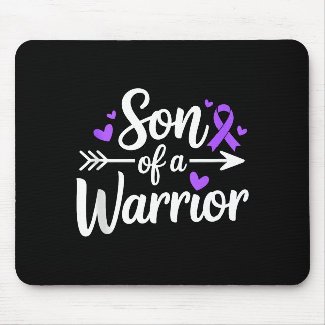 Son of a warrior lupus awareness sle fighter mouse pad (Front)