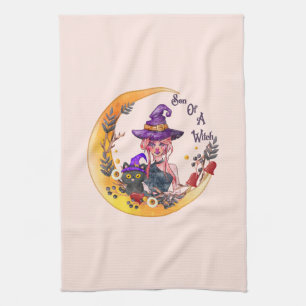 Son of a Witch – Crescent Moon Design Kitchen Towel