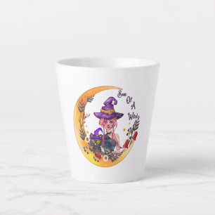 Son of a Witch – Crescent Moon Design Latte Mug