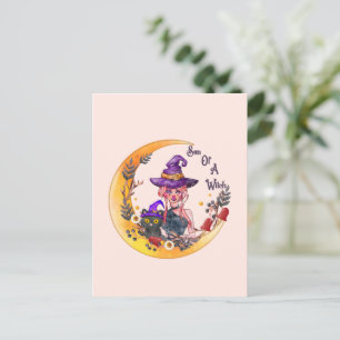 Son of a Witch – Crescent Moon Design Postcard