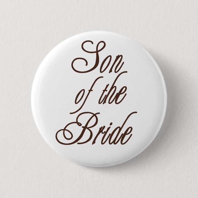 Son of Bride Classy Browns 2 Inch Round Button (Front)