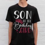 Son of the Birthday Girl Customized Squad Matching T-Shirt<br><div class="desc">Looking for a birthday shirt that will make your party complete? Look no further than our matching birthday crew shirts! These stylish tees are perfect for any birthday party girl's day out. Our matching shirts make a great gift for your friends and family, and can be worn together as a...</div>