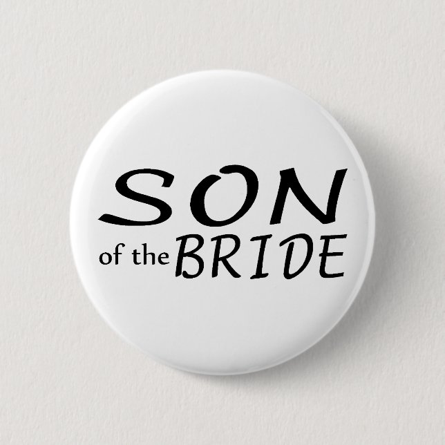 Son Of The Bride 2 Inch Round Button (Front)
