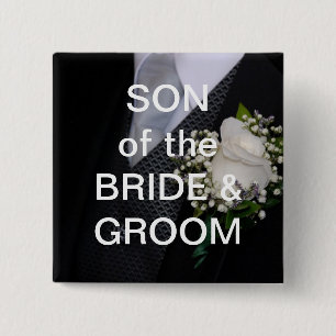 Son Of The Bride And Groom 2 Inch Square Button