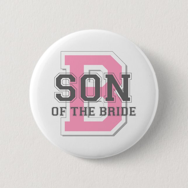 Son of the Bride Cheer 2 Inch Round Button (Front)
