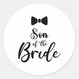 Son Of The Bride Wedding Party Family Son Of The G Classic Round Sticker
