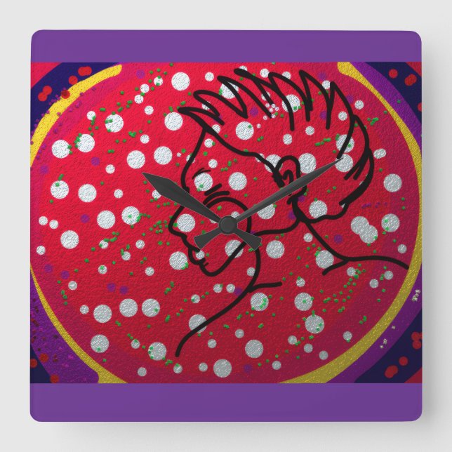 Son of the Galaxy Square Wall Clock (Front)