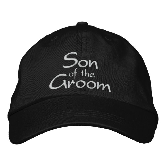 Son of the Groom Embroidered Wedding Cap (Front)