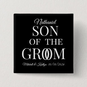 Son of the Groom Wedding 2 Inch Square Button