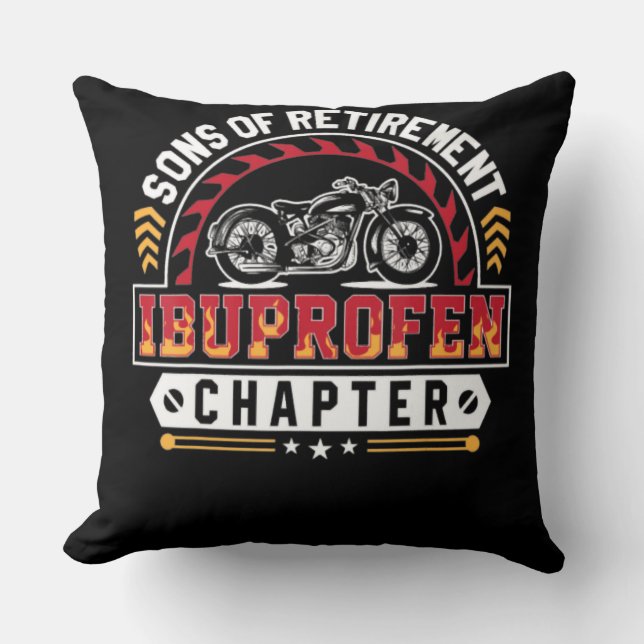 Son Or Arthritis Old Riders Funny Art Gift Throw Pillow (Front)