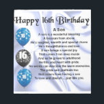 Son poem - 16th Birthday design Notepad<br><div class="desc">A great gift for a son on his 16th birthday</div>