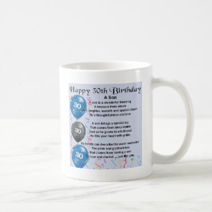 Son Poem  - 30th Birthday Design Coffee Mug