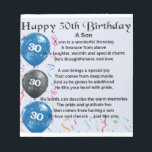 Son Poem  - 30th Birthday Design Notepad<br><div class="desc">A great gift for a son on his 30th birthday</div>