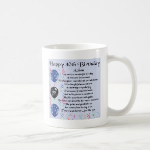Son Poem  - 40th Birthday Design Coffee Mug
