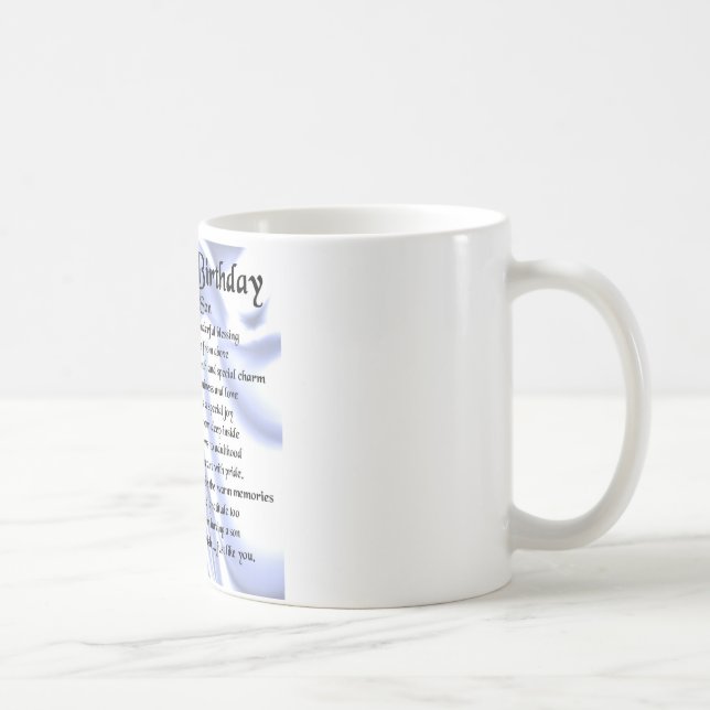 Son Poem  -  Happy Birthday Coffee Mug (Right)