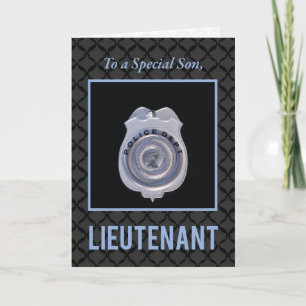 Son Promotion to Lieutenant in Police Department Card