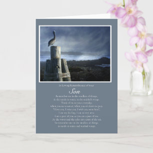 Son Remembrance Anniversary of Passing Spiritual Card