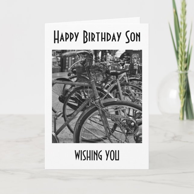 *SON" RIDE OF YOUR LIFE--BIRTHDAY WISHES CARD (Front)