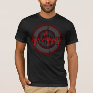 Son rouge foncé Rond T-shirt noir