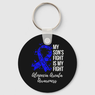 Son’s Fight Is My Fight Alopecia Areata Awareness Keychain