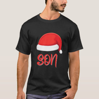 Son Santa Hat Matching Family Christmas Son T-Shirt