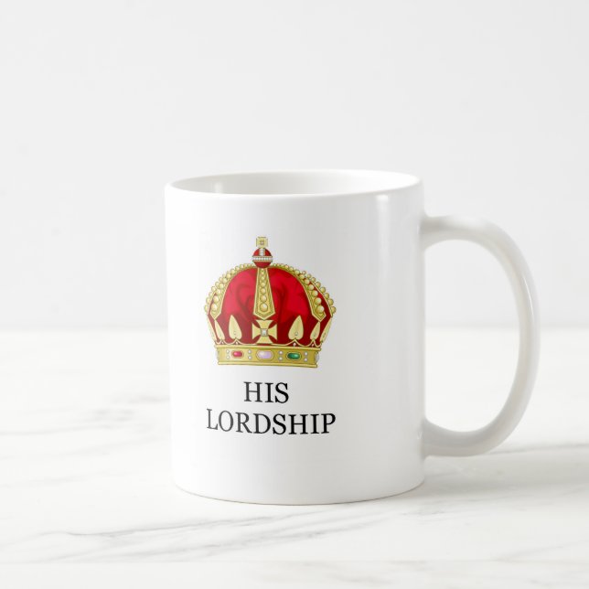 Son Seigneurie Imprimait Funny Novelty Mug (Droite)