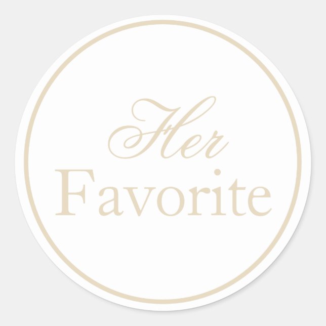 Son Sticker Mariage favori Beige Ivory Khaki (Devant)