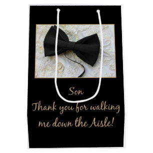 Son Thanks for Walking me down Aisle Medium Gift Bag