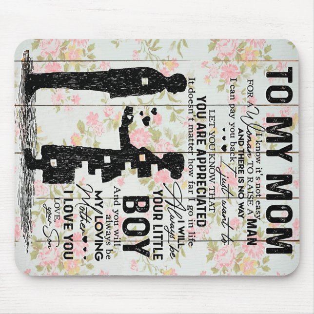 Son To Mom Gift For Mom, Mom Birthday Gift Idea Mouse Pad (Front)