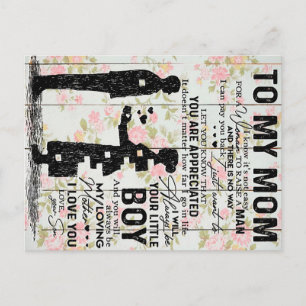 Son To Mom Gift For Mom, Mom Birthday Gift Idea Postcard