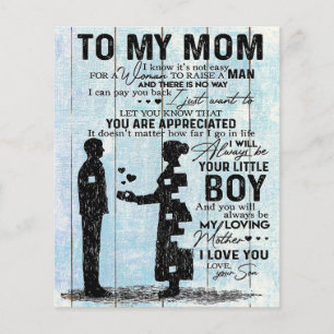 Son To Mom Gift, Personalize Letter To My Mom Gift Flyer