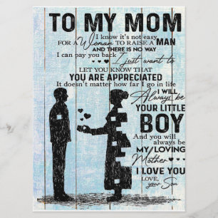 Son To Mom Gift, Personalize Letter To My Mom Gift Menu