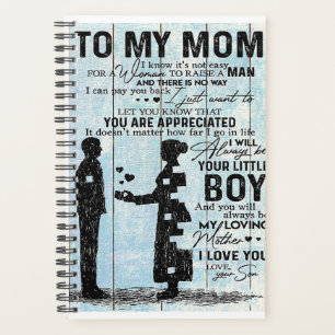 Son To Mom Gift, Personalize Letter To My Mom Gift Planner