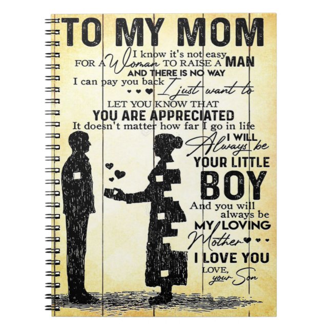 Son To Mom Gift | Special Gift For Family Notebook (Front)