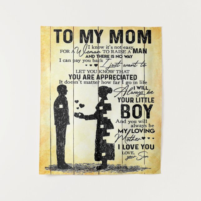 Son To Mom, Gift To My Mom, Mother's Day Gift Idea Tapestry (Front)