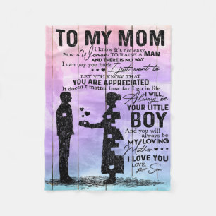 Son To Mom To My Mom   Best Gift For Mom Fleece Blanket
