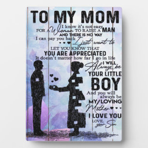Son To My Mom Gift   Lovely Holiday Gift Plaque