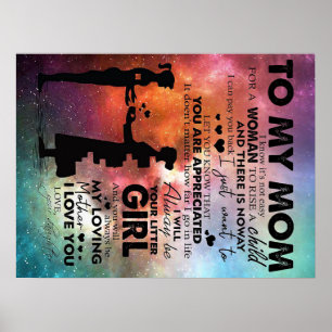 Son To My Mom Gift   Lovely Letter for Mom Poster