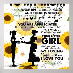 Son To My Mom Gift   To Mom Lovely Letter   Poster