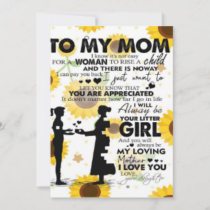 Son To My Mom Letter   Cute Gift for Mom Holiday Card