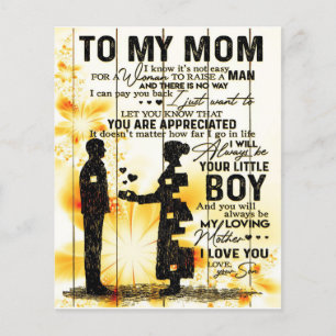 Son To My Mom Letter, Family Gift, Flyer