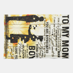 Son To My Mom Letter, Family Gift, Kitchen Towel