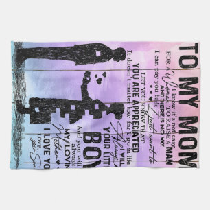 Son To My Mom Letter, Mother Birthday Gift Kitchen Towel