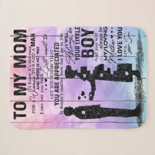 Son To My Mom Letter, Mother Birthday Gift Sherpa Blanket