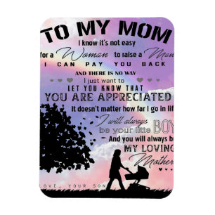 Son To My Mom Letter New Home Present Magnet