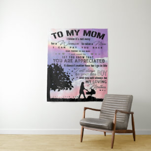 Son To My Mom Letter   New Home Present Tapestry