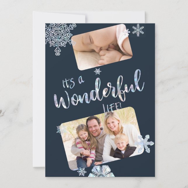 Son un carte photo merveilleux de Noël de la vie (Devant)